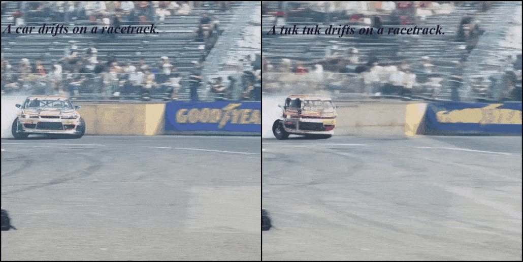 Car drift turn variation